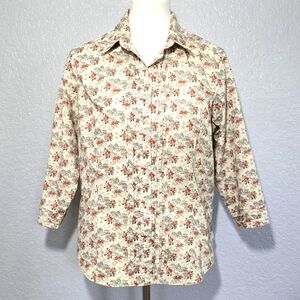 Columbia button down floral shirt